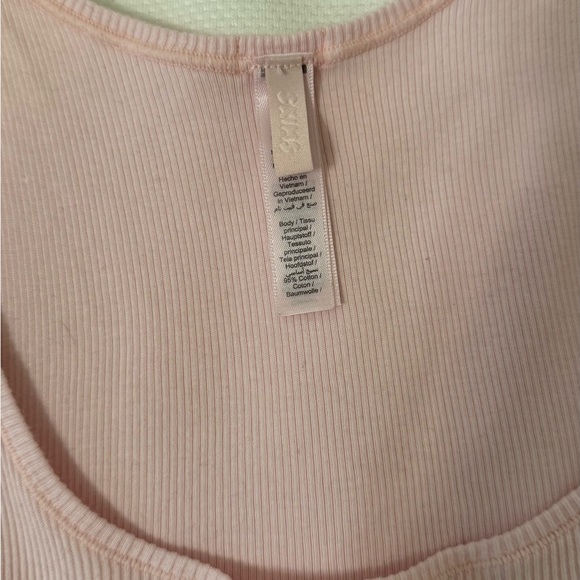 SKIMS Pink Ribbed Tank Top - Picture 2 of 3